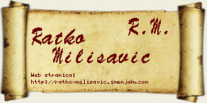 Ratko Milisavić vizit kartica